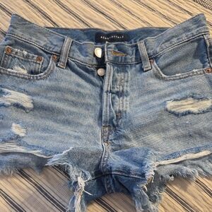 Aeropostale Light Blue Ripped Jean Shorts